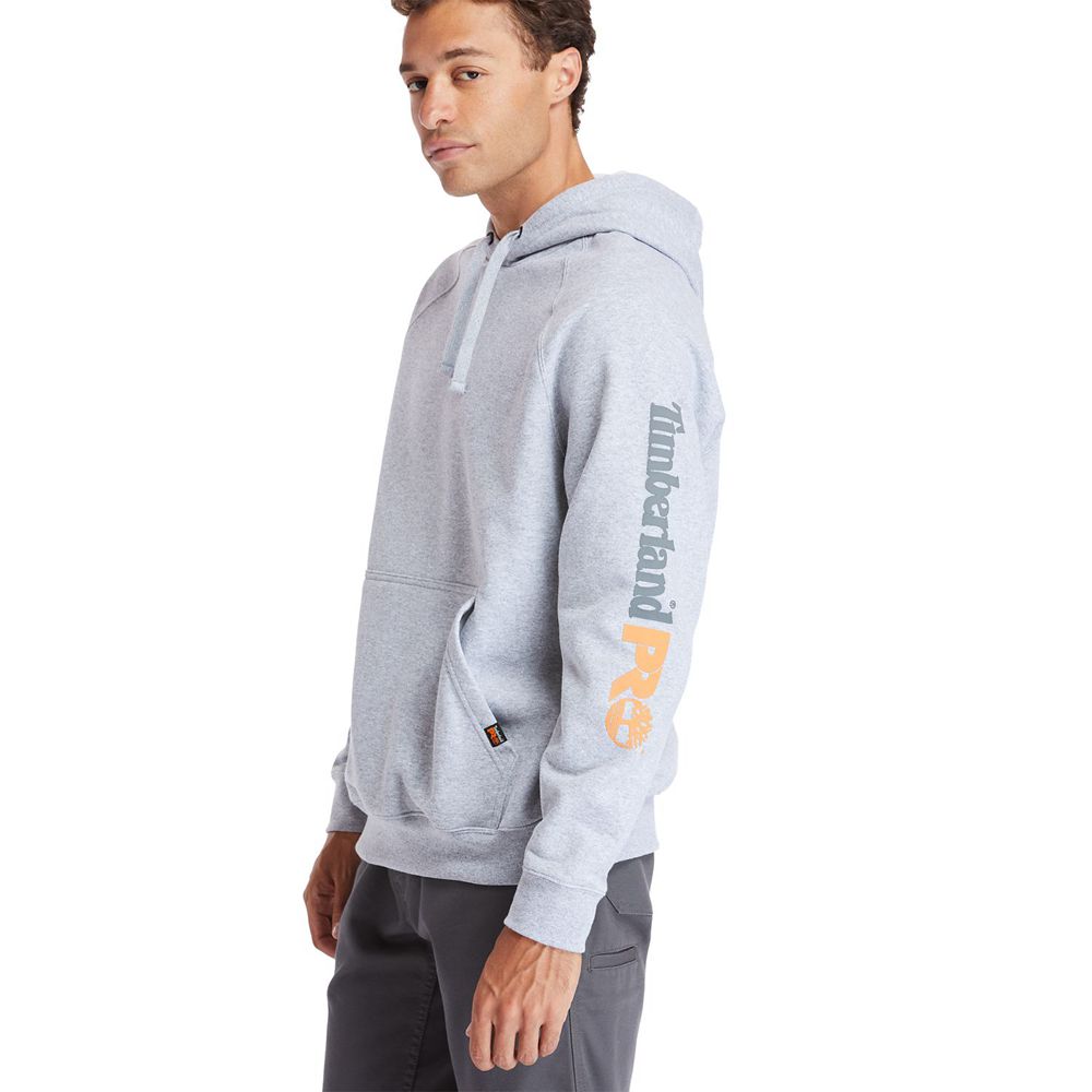 Timberland Φουτερ Ανδρικα Γκρι - Pro® Big & Tall Hood Honcho Sport Hoodie - Greece 8173965-HD